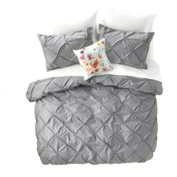Nordstrom Rack Other - Nordstrom Rack Gray Full Queen Duvet Button Close